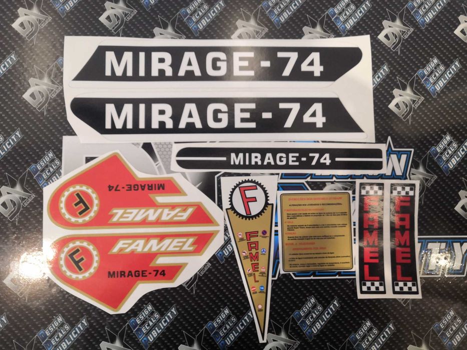 Autocolantes para Famel Mirage 74, 75, 76