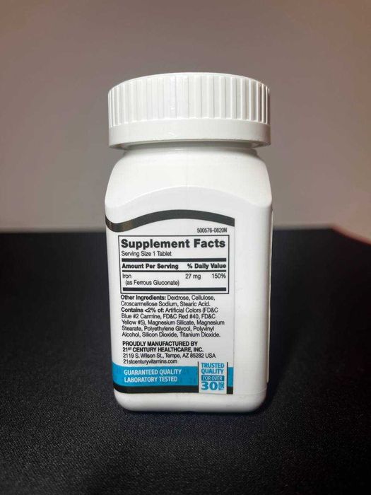 21st Century, High-Potency Iron, 27 mg, 110 Tablets (CEN-22690)