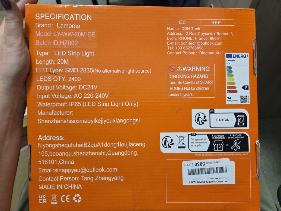 Taśma LED Lamomo 30m
Długość: 20 metrów.
Typ LED: SMD 283