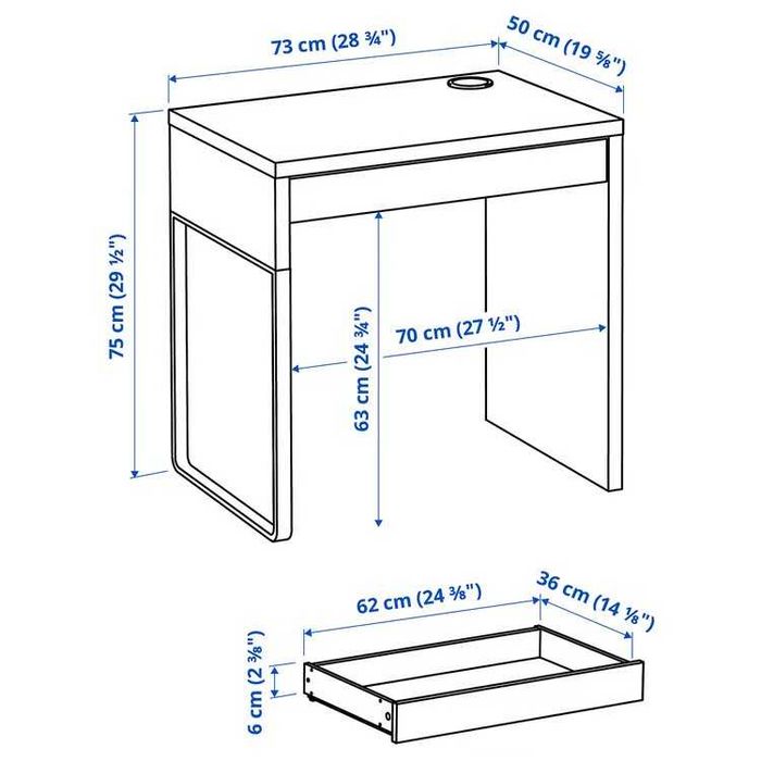 Secretária IKEA MICKE + cadeira LOBERGET/MALSKAR - Posso levar a casa se for perto
