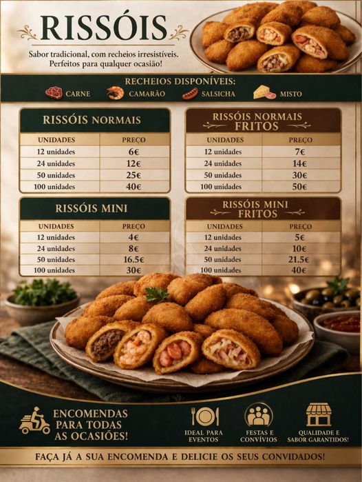 Rissois e salgados