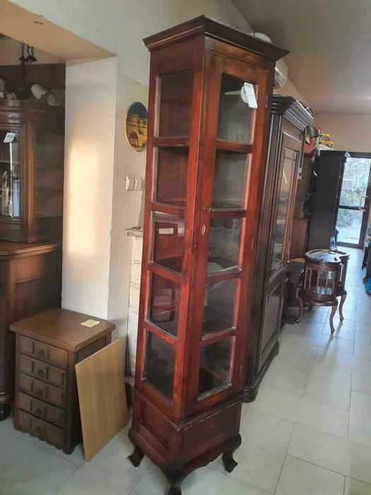 Witryna drewniana lite drewno tekowa kolonialna solidna FV DOWÓZ