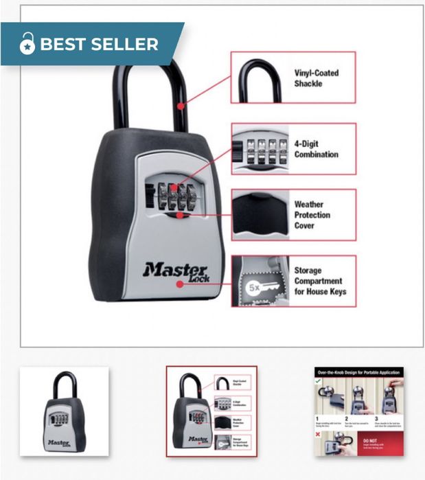 Cadeado/cofre para chaves com codigo | Master Lock