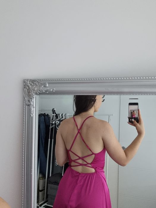 Sukienka na studniówkę dla druhny na wesele różowa SSM17082