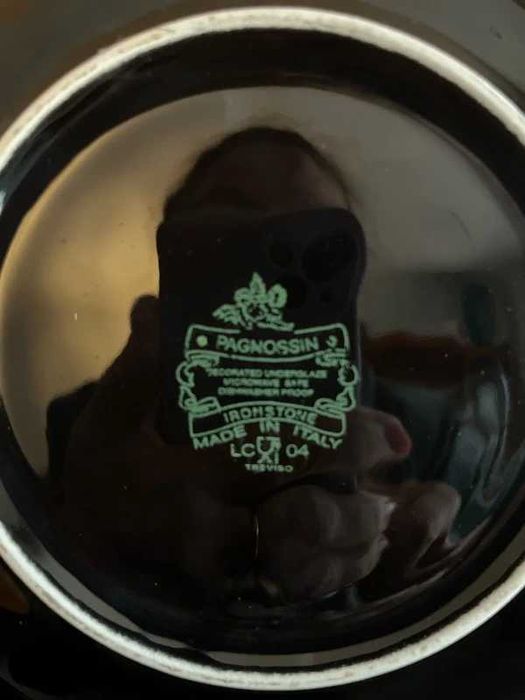 Pratos pretos fundos (12) Pagnossin ironstone