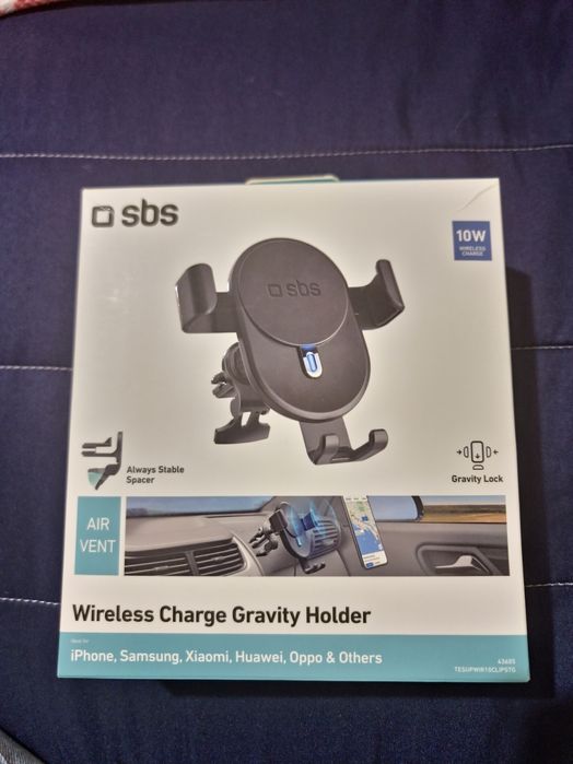 Suporte para telemóvel com wireless charging