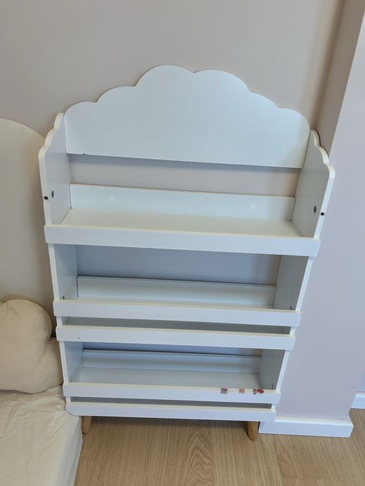 Regał, półki na ksiazki dla dzieci, regał chmurka, biały