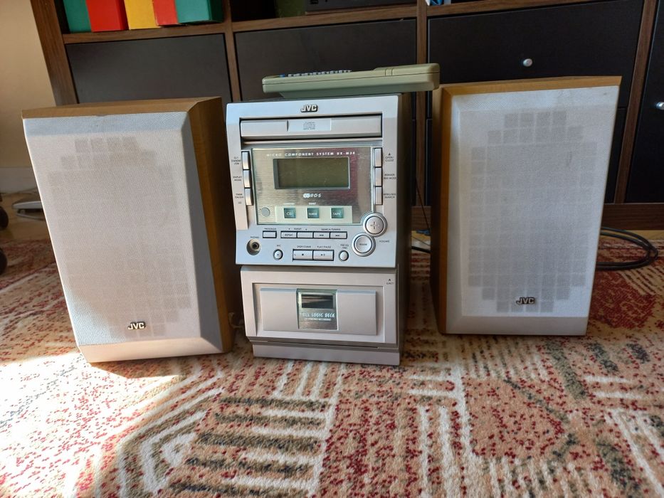 Mini wieża JVC, radio, CD, magnetofon