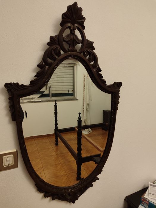 Vendo espelho e mesa com mármore