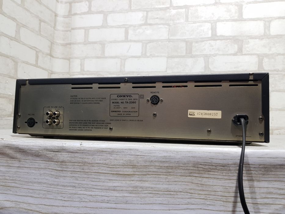 3 HEAD! Стерео касетна дека ONKYO TA-2360,  б/у з Німеччини