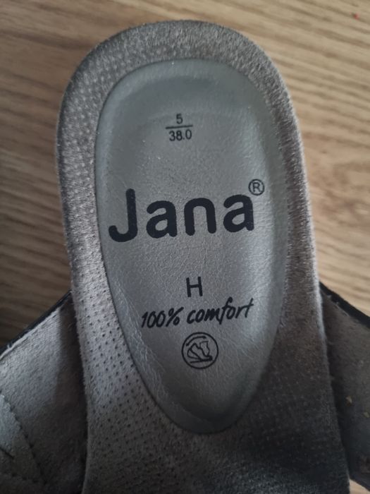 Jana klapki damskie czarne rozm. 38 lato