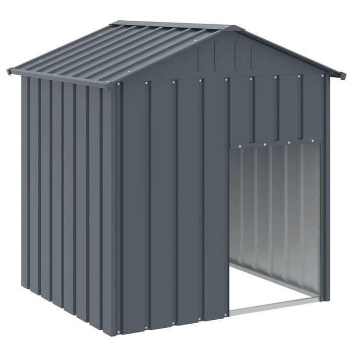 Vidaxl Buda Dla Psa, Z Dachem, Antracytowa, 117X103X123 Cm, Stal