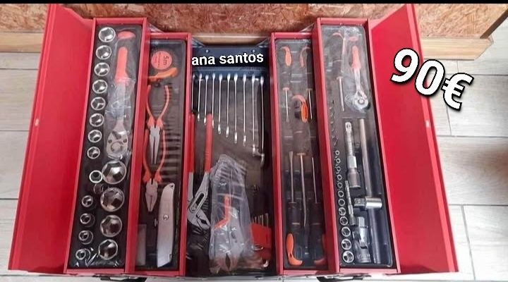Mala de ferramentas  85 peças em metal nova