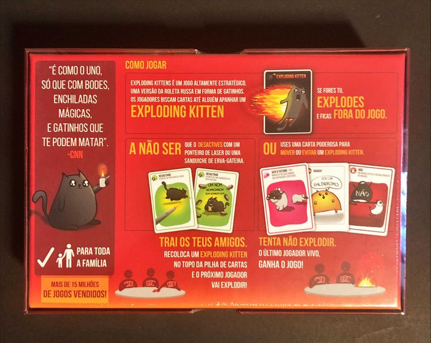 JOGO Cartas SELADO [desde 8€] Anomia Cluedo Fantasma Kittens Uno
