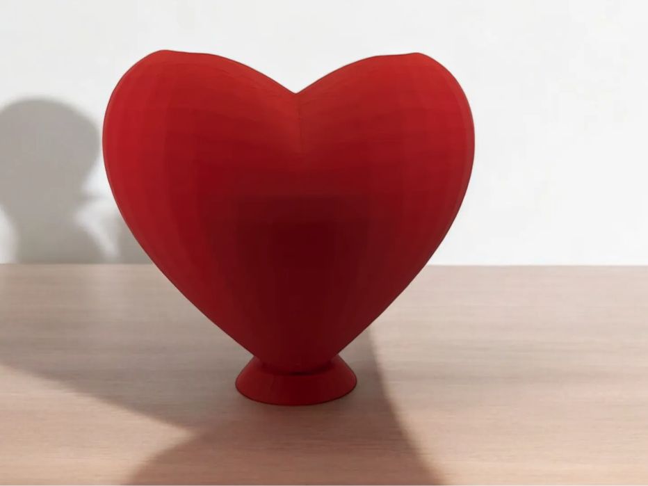 Large Heart-Shaped Vase for Decoration
