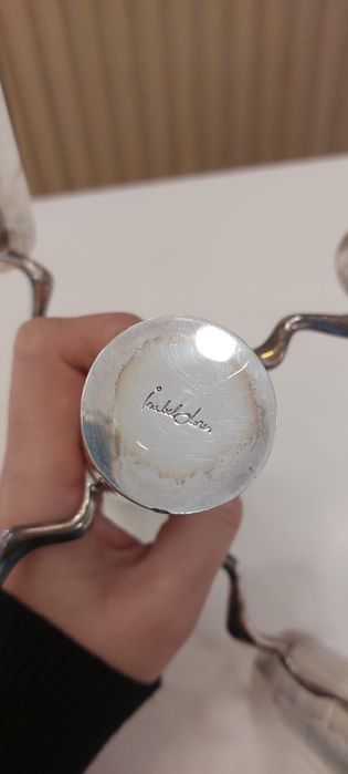 Candelabros e fruteira ( Modernistas ) em prata 925 - Isabel Dores