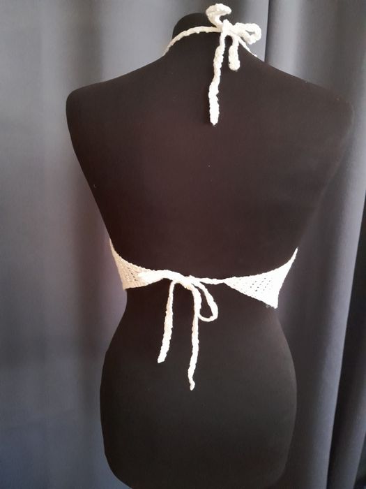 Biały azurowy top boho M/L/XL