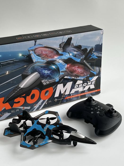Трюковий дрон-винищувач K500 MAX. Літак на пульті. Неубиваємий!