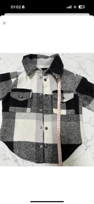 Дитяча тепла сорочка в клітинку