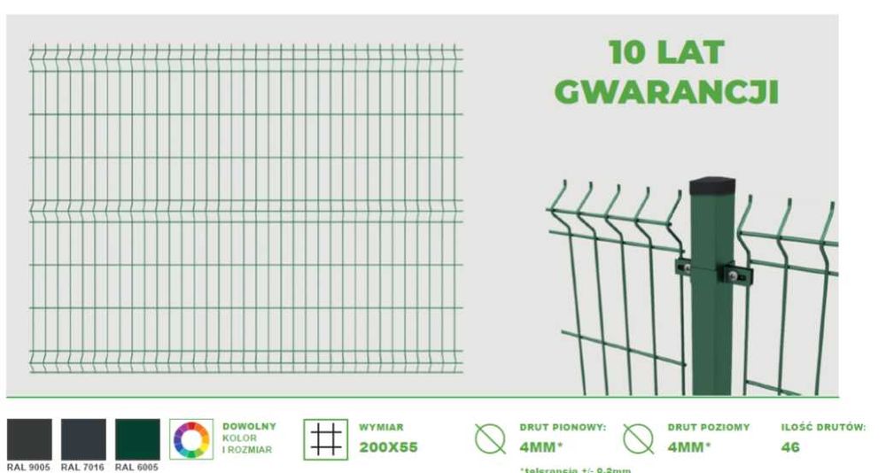 Panel 3D 2D ogrodzenie komplet + transport tanio – Wrocław i okolice