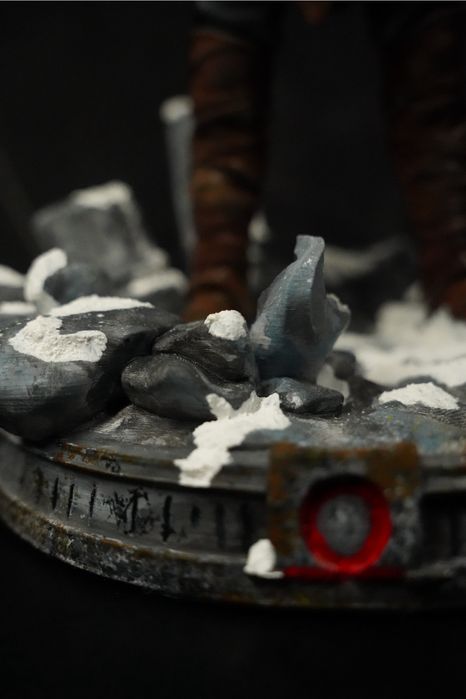 Estátua Kratos 25cm – Impressão 3D & Pintura Manual – Colecionador