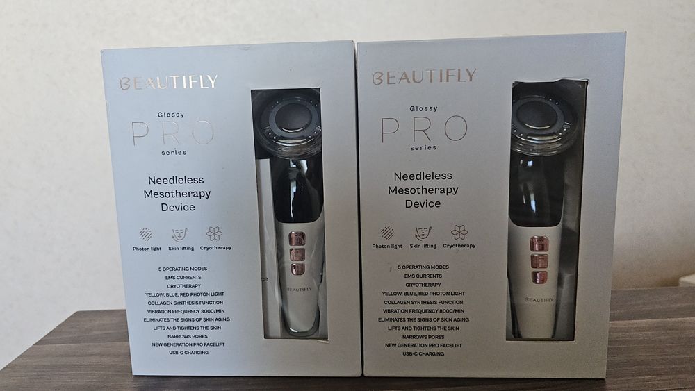 Апарат для безголкової мезотерапії Beautifly B-Glossy PRO 5в1 (Оригінал) та Масажер для обличчя Beautifly B-Glossy Blush — Безголковамезотерапія
Опис
