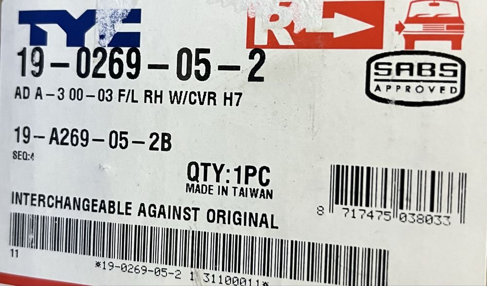 Farol nevoreiro Audi a3 direito e esquerdo