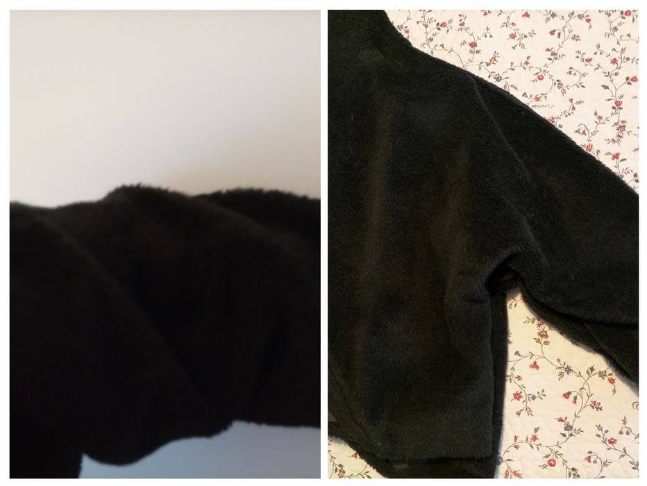 Casaco pele natural/ pelo sintético