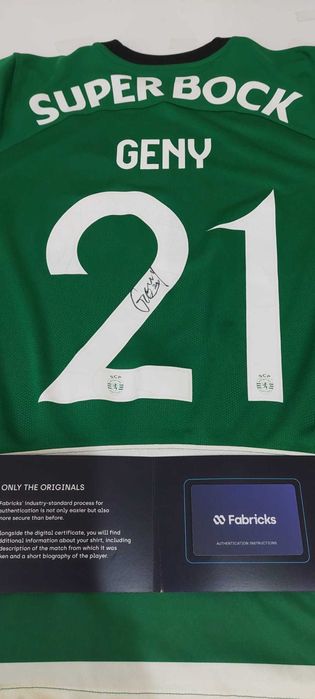 Camisola de Jogo Sporting - Geny Catamo 21 - Autografada e Certificada