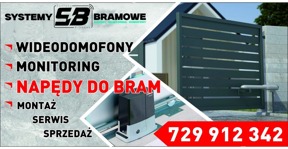 Napędy do bram, automatyka ,domofony, wideodomofony, montaż, serwis