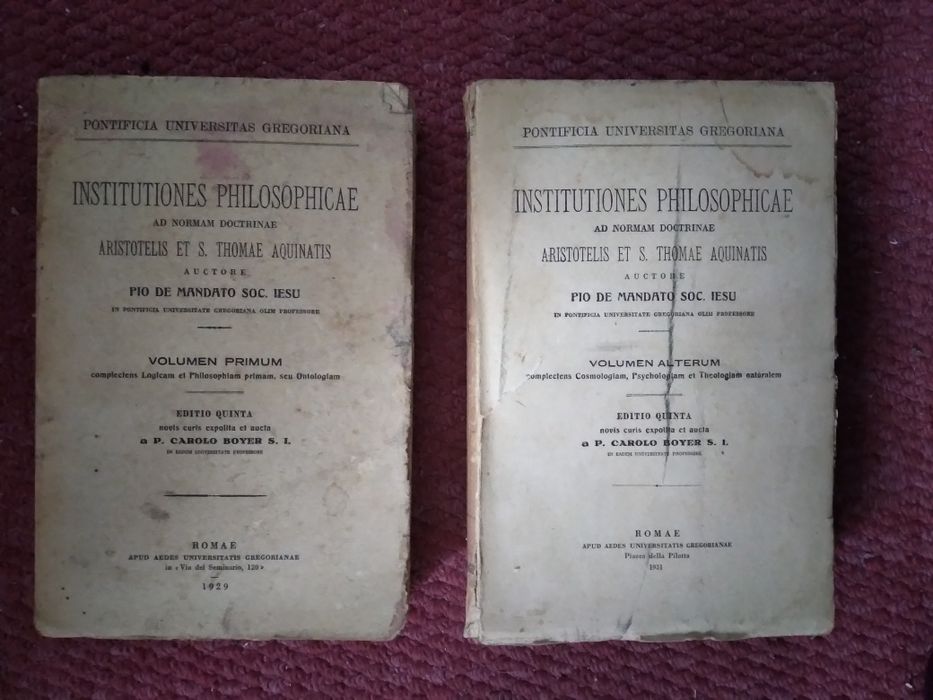 Institutiones Philosophicae, Aristotelis et S. Thomae Aquinatis