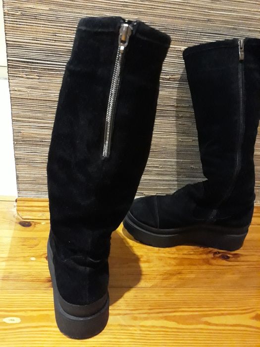 Чоботи зимові замшеві