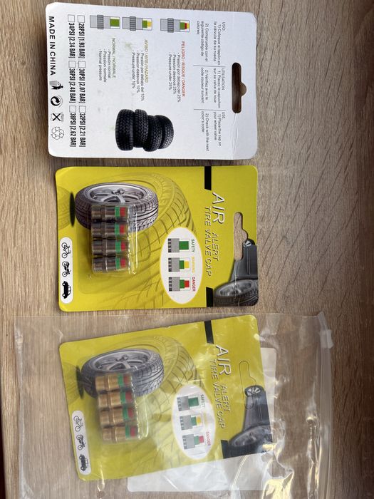 Ковпачки на ніпель з індикатором тиску - комплект з 4 штук