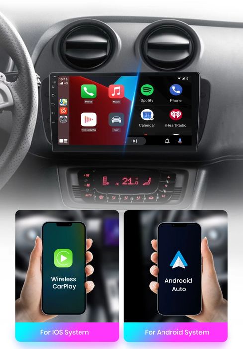 Rádio 9" android Seat ibiza 6J 2009-13 CARPLAY WIFI GPS 2/32GB Novo