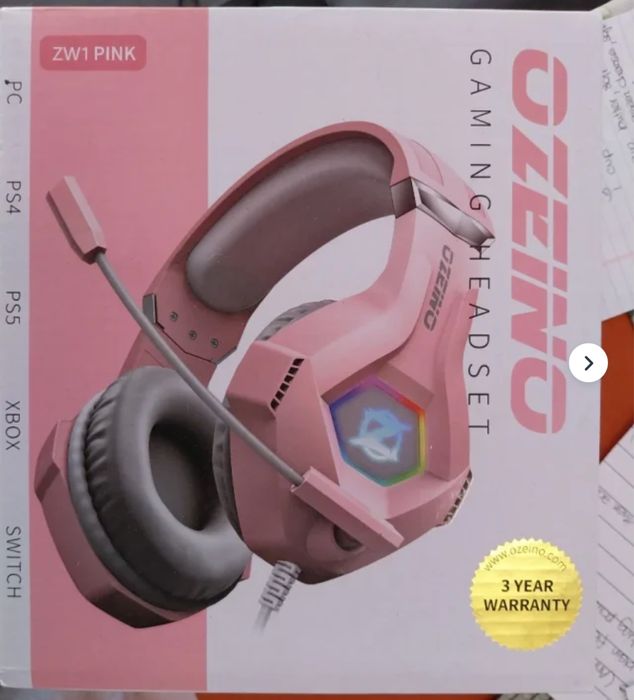 Ігрові навушники Ozeino ZW1 Pink