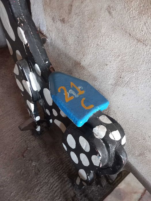 Antique Carousel Giraffe, Lisbon Carnival Ride, wood, charming antique