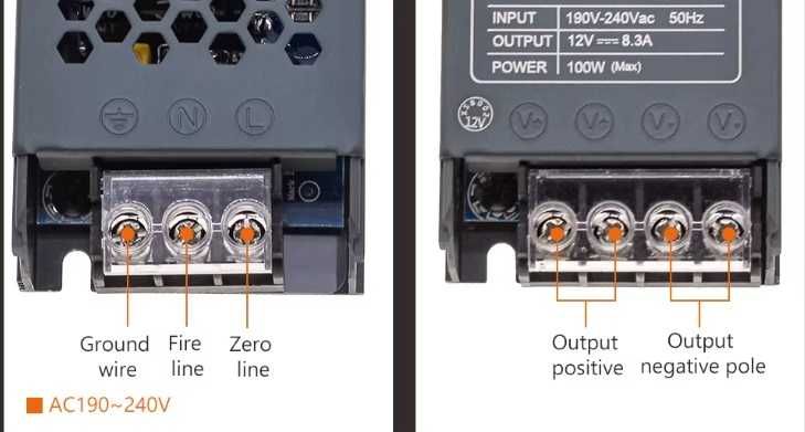 Імпульсне джерело живлення AC190-240V DC 24V 400 Вт