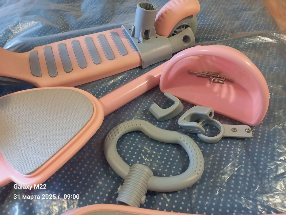 Новый самокат трехколесный 5 в 1 Scooter Pastel My Go 2021  с род. руч