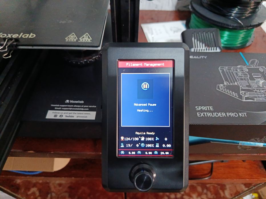 Продам 3д принтер voxelab aquilla x2 + sprite pro 2.85mm