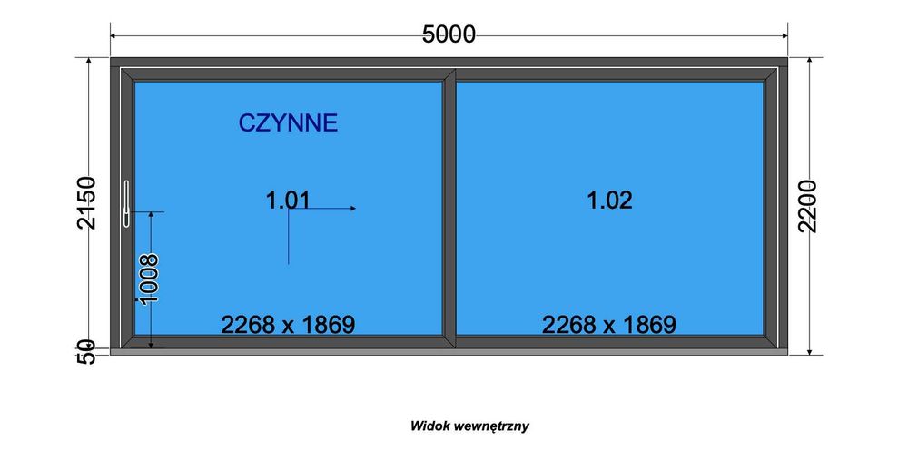 Drzwi przesuwne HST 5000x2200mm, antracyt, dolnośląskie, cała Polska + Europa!