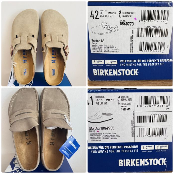 Замшеві шльопанці Birkenstock Boston