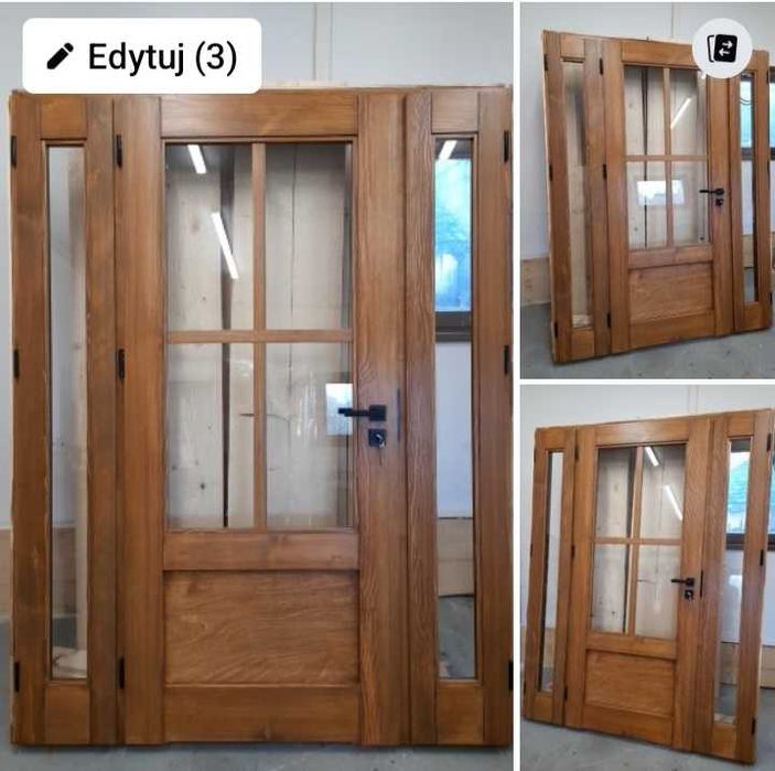 Drzwi  zewnetrzne i wewnętrzne z litego drewna