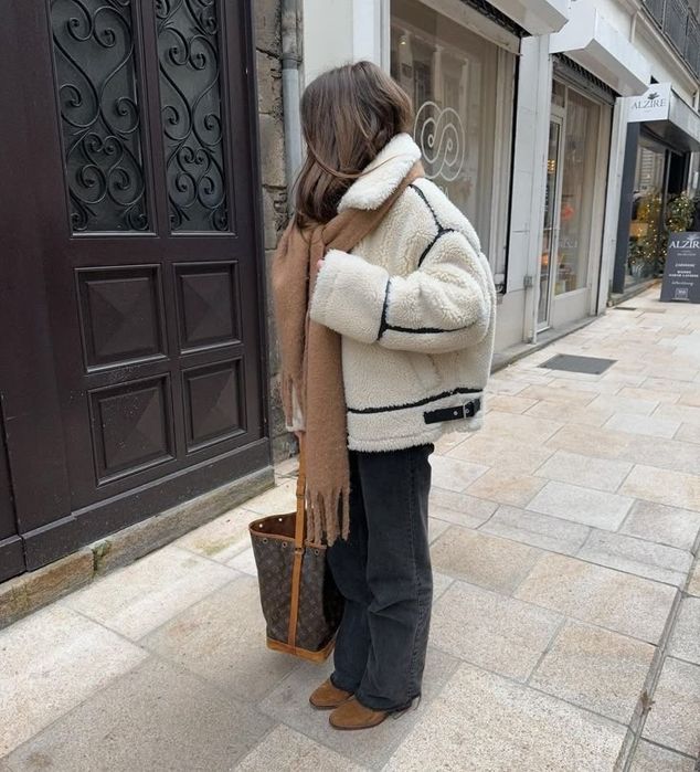 Дублянка Zara, XS (оверсайз), кремова