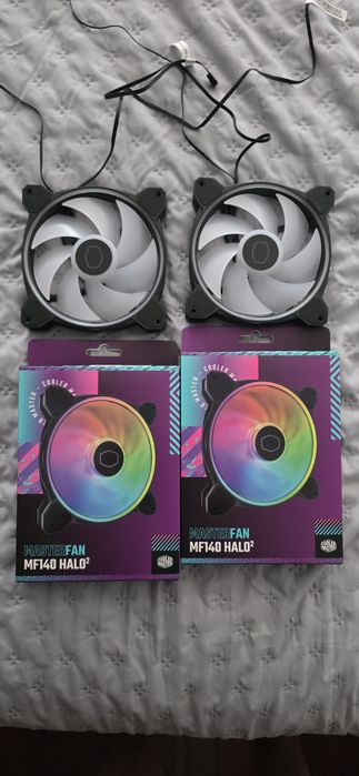 Lian li front mesh + 2 140mm fans halo2 cooler master
