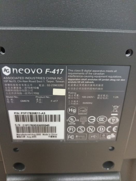 Monitor Neovo 17 Polegadas
