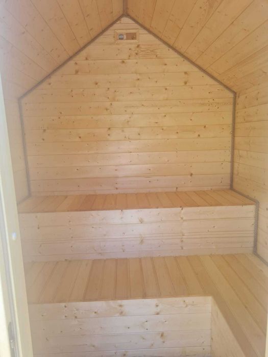 Sauna 2x2 z piecem elektrycznym od ręki