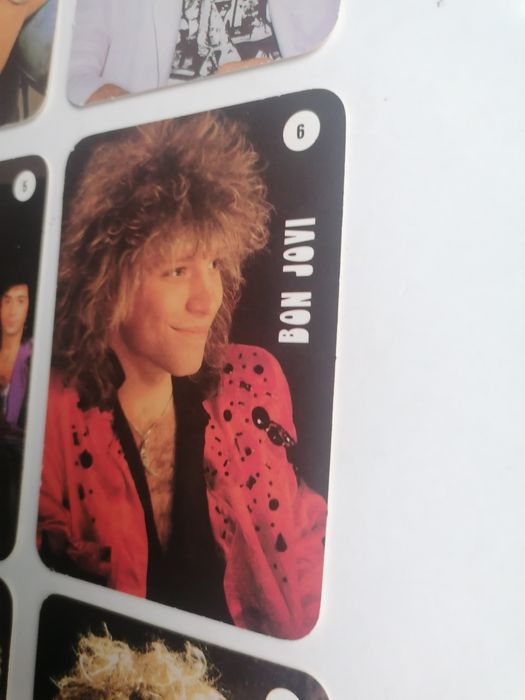 Conjunto de 12 calendários numerados de 1992 banda americana Bon Jovi