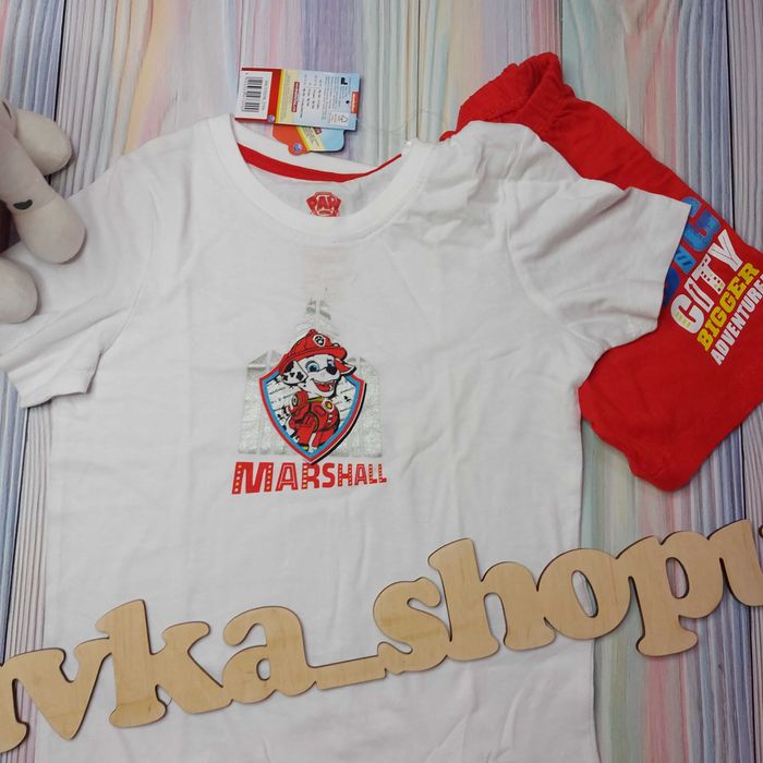 Щенячий патруль Paw patrol піжама шорти футболка літній костюм