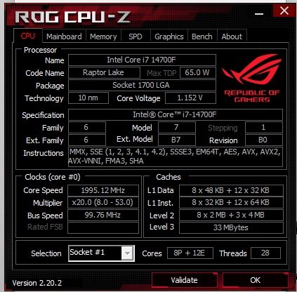 Asus ROG g22h  i7-14700f  RTX4070