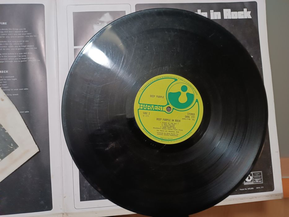 Vinil deep purple in rocks 1970